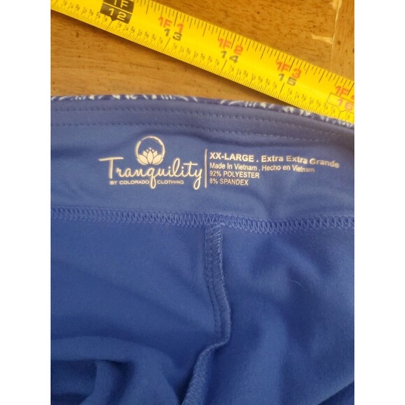 TRANQUILITY by Colorado Clothing Stretch Geometric Blue White Print Skort Sz XXL - Picture 7 of 7